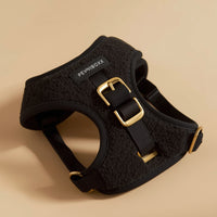 Aquafleece™ Waterproof Dog Harness – Black | Adjustable, Padded & Durable Comfort | Pawboxx USA